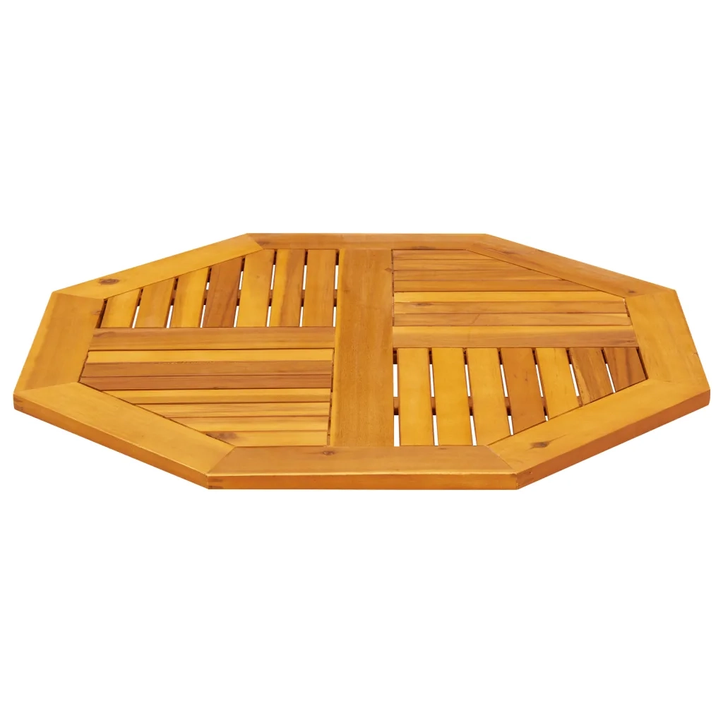 vidaXL Piano per Tavolo 80x80x2,2 cm Ottagonale Legno Massello Acacia
