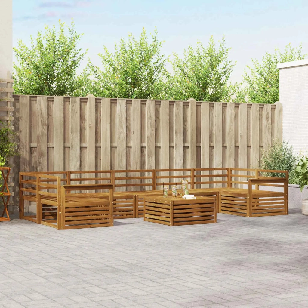 Set di divani da esterno 8 pcs Naturale