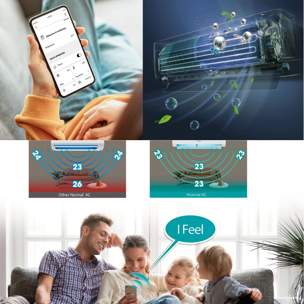 Condizionatore climatizzatore split smart hisense wi-fi incluso *** potenza 12000 btu/h, confezione 1