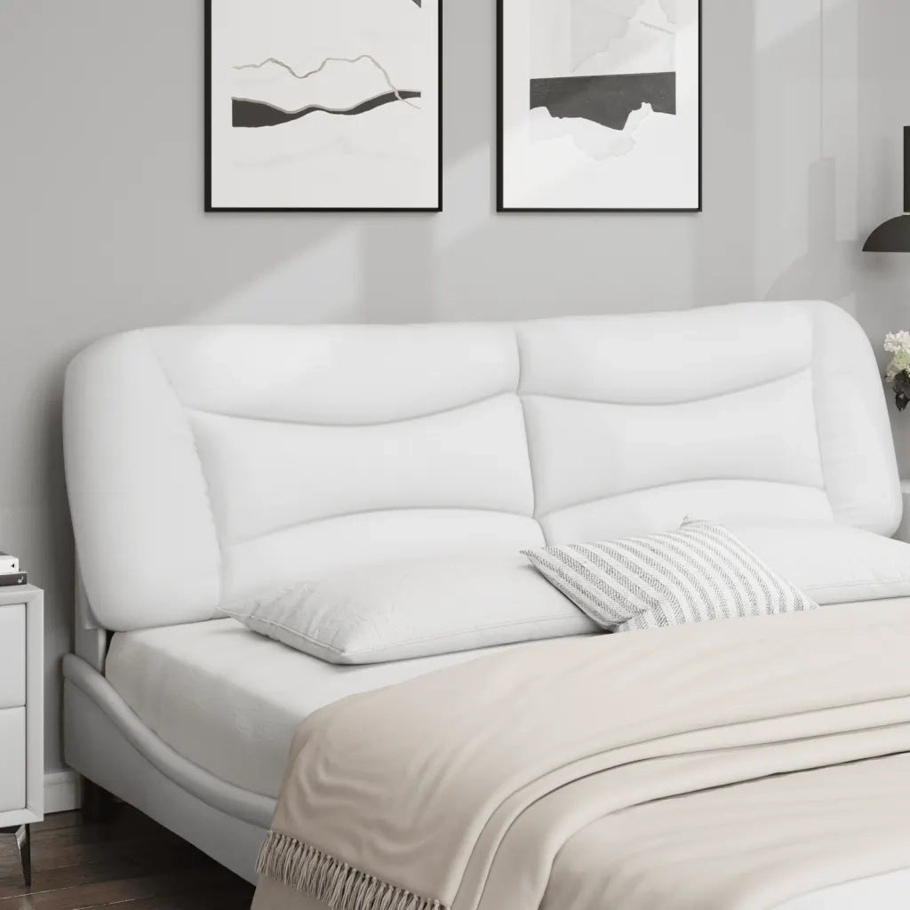 Cuscino Testiera Hvar Bianco 183 cm in Similpelle 374615