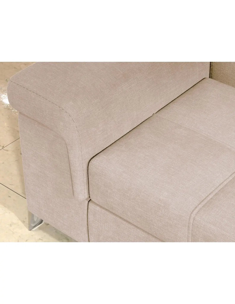 Divano ad angolo convertibile PALAZZO 4 posti beige – angolo sinistro con contenitore