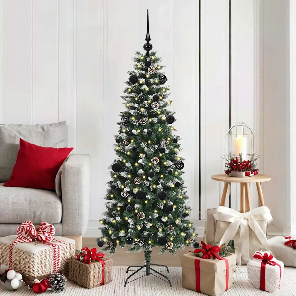 Albero di Natale artificiale con 150 LED Verde 150 cm 3395809