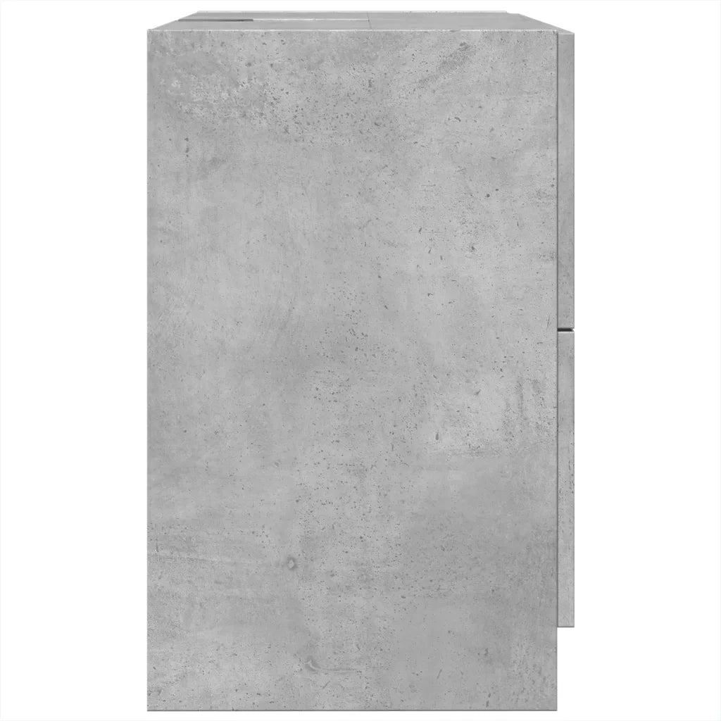 Mobile Lavabo-Armadietto da bagno Grigio Cemento 59x37x59 cm in Truciolare