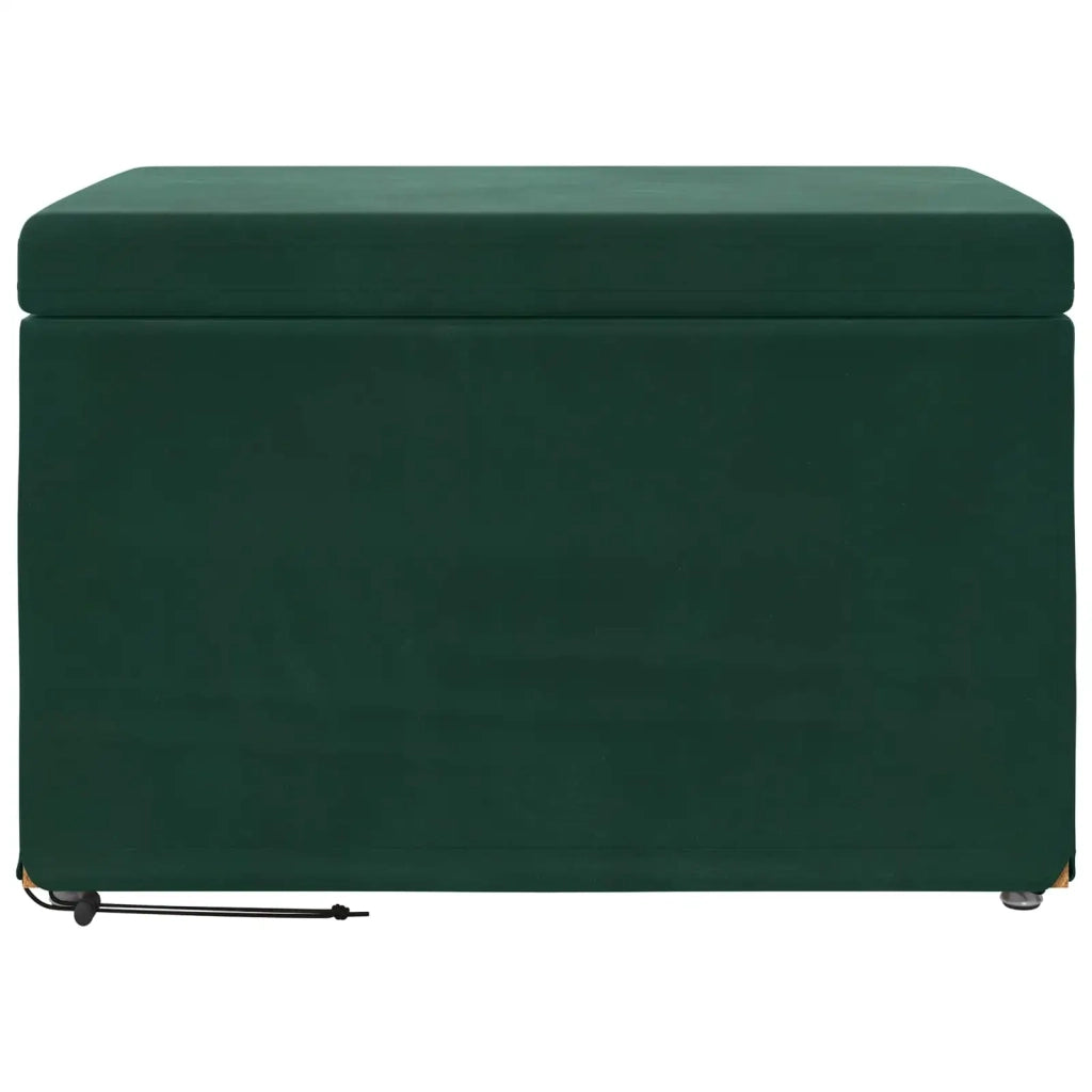 Pouf Verde Scuro 61 x 41 x 40 cm Velluto e Legno Ingegnerizzato 876767