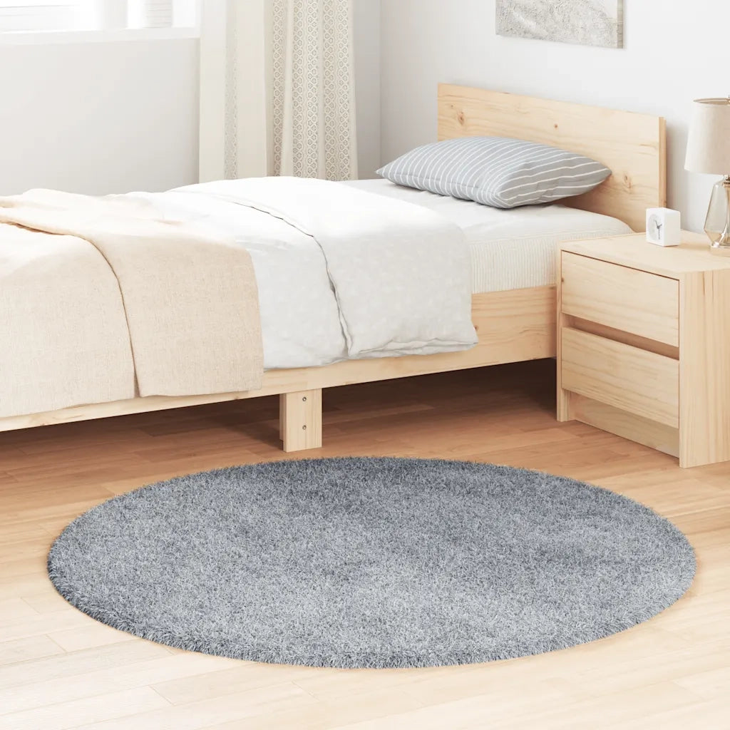 Tappeto del soggiorno | Tappeto Shaggy a Pelo Lungo NAVARRA Grigio Chiaro 120x120 cm