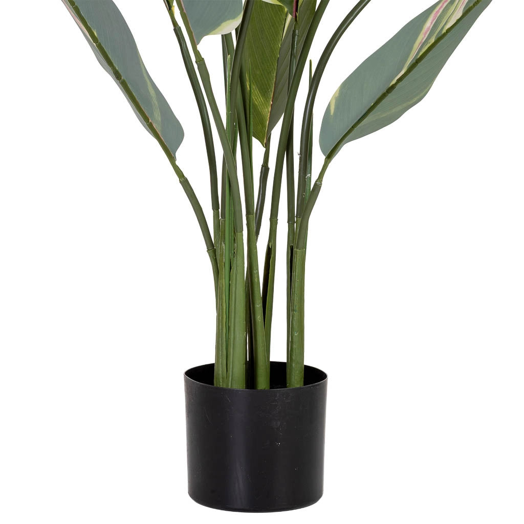 Pianta artificiale decorativa verde con 12 foglie verde 65x65x120