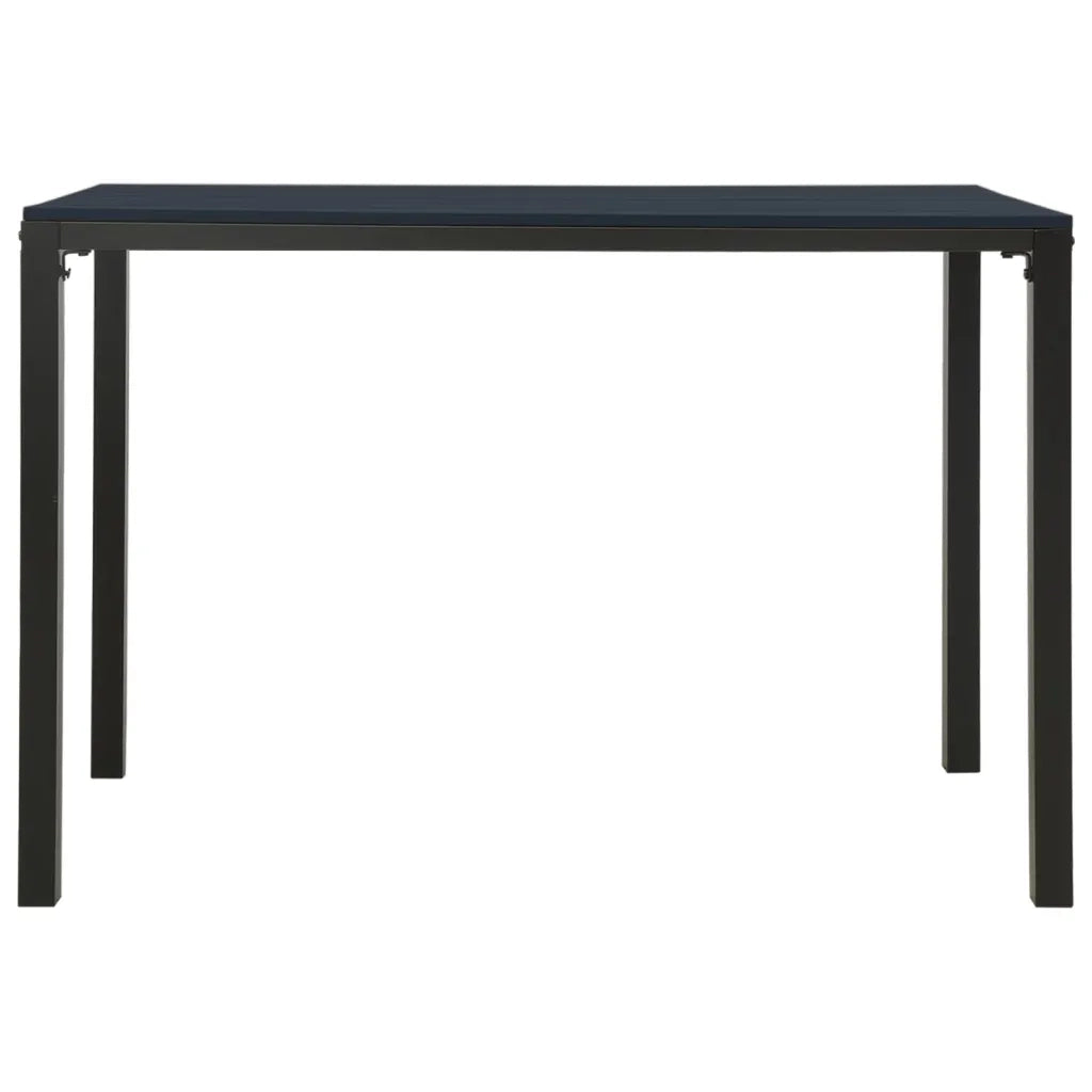 Set da Pranzo da Giardino 3 pz | Set Salotto da Giardino in Acciaio e WPC Nero