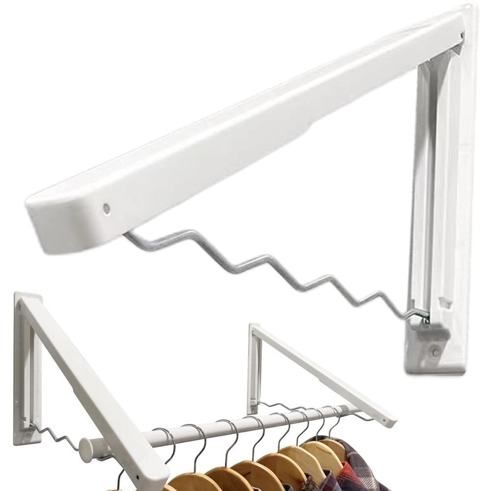 Trade Shop - Stendibiancheria Appendiabiti Pieghevole Design Ondulato Salvaspazio A Parete -