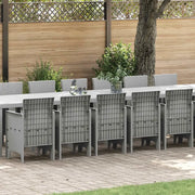 Set da pranzo da giardino con cuscini 17 pcs Grigio chiaro PP 3378667