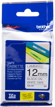 Brother TZE-231 nastro per etichettatrice Nero su bianco