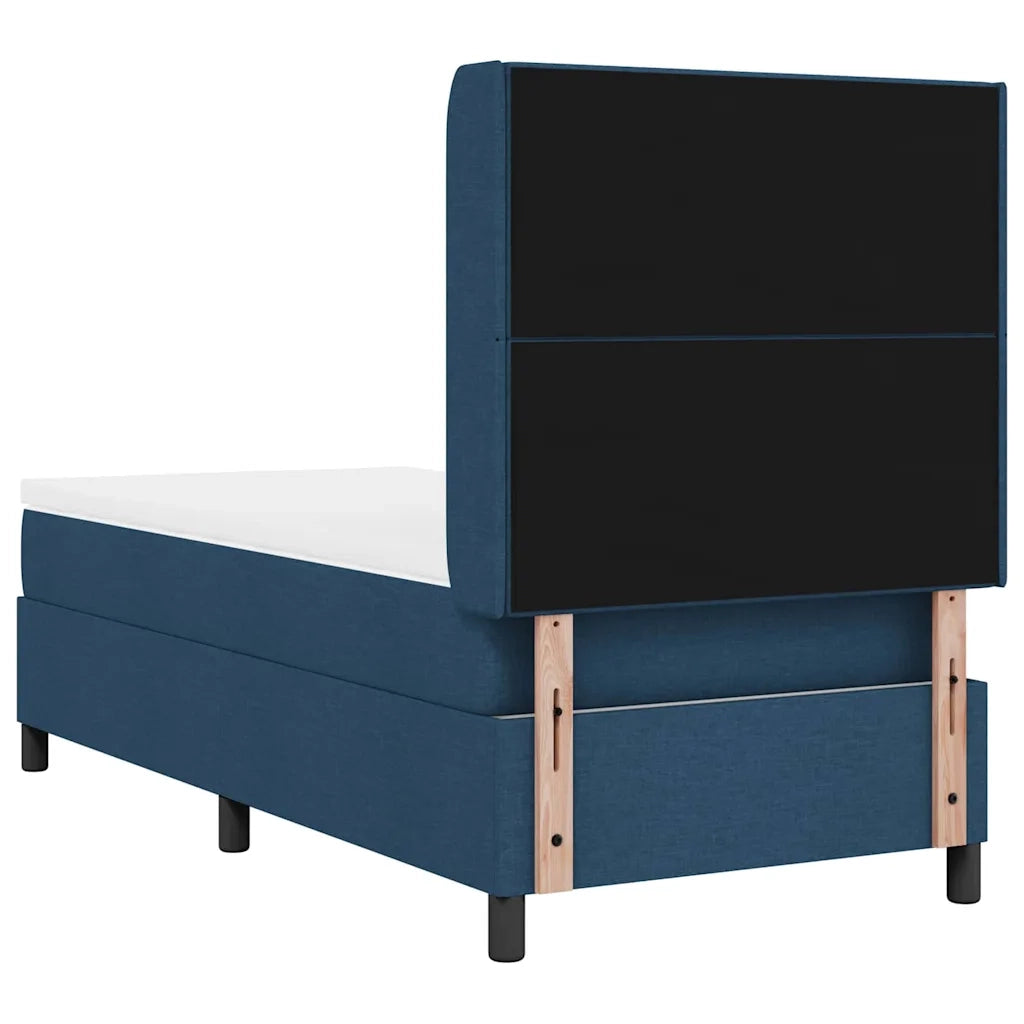 Letto a molle con materasso Blu 200 x 90 cm Tessuto 3341629