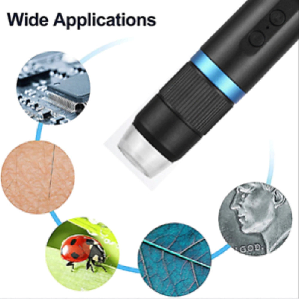 Trade Shop - Microscopio Digitale Q-xw05 Wi-fi Usb 1080p Risoluzione Hd 50-1000x Portatile -