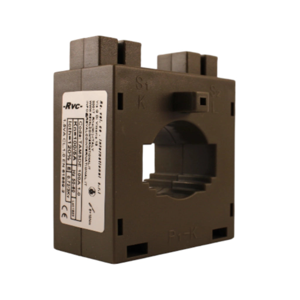 Trasformatore amperometrico 100/5A Cl.1 1,5VA barra 30x10mm RE.VAL.CO