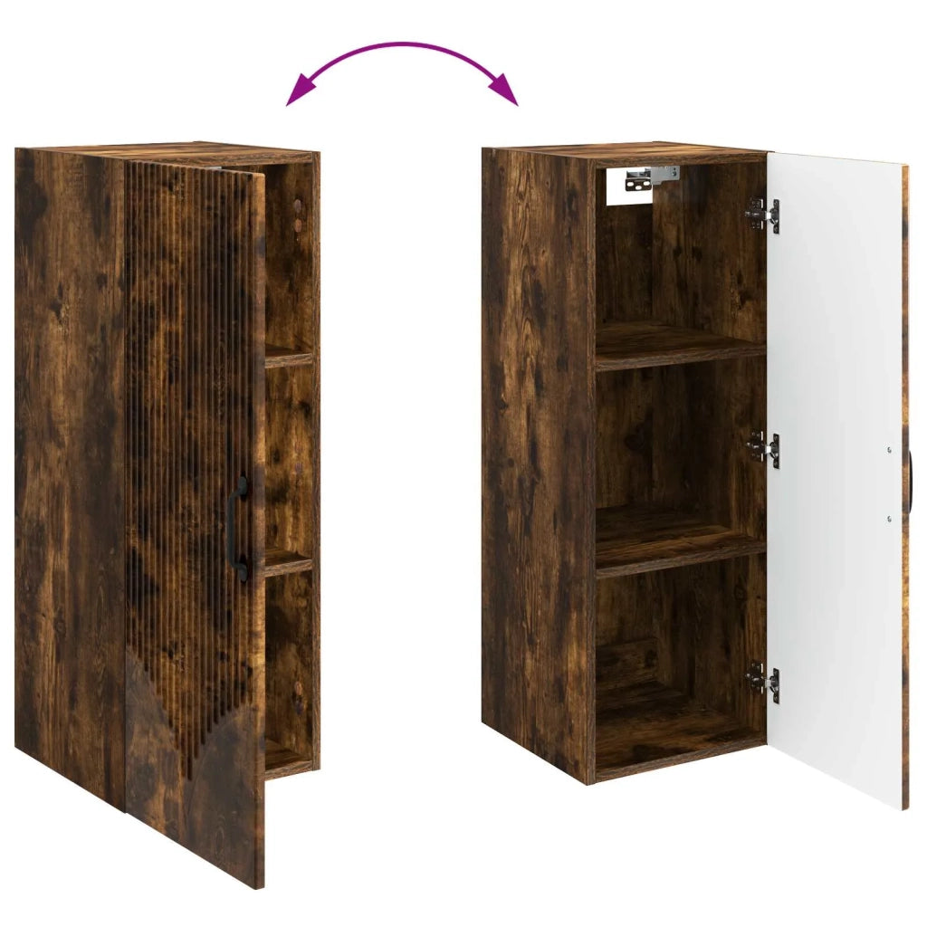Mobiletto a muro Rovere Fumo 33 x 34,5 x 90 cm