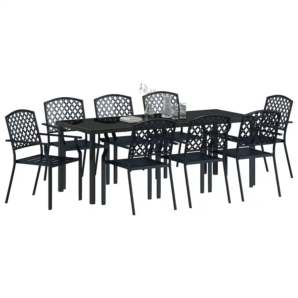 Set da Pranzo per Giardino 9 pcs Antracite 3379309