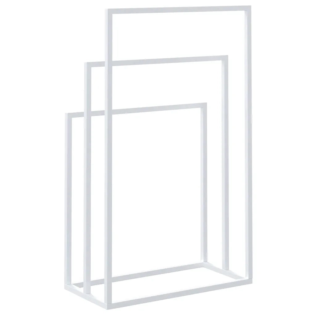 Portasciugamani da Pavimento Bianco 48x24x79cm in Ferro 343091