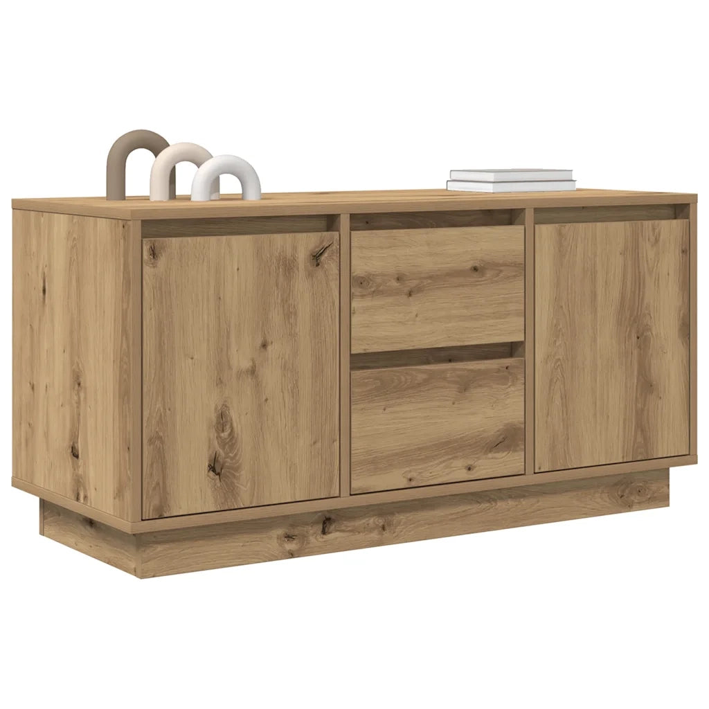 Mobile Porta TV con Luci LED Rovere Artigianale 100x41x50 cm 861417