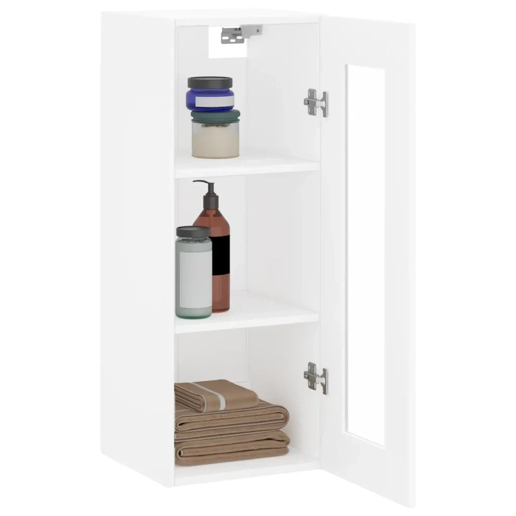 Armadietto a Muro | Mobile a Parete Bianco 34,5x34x90 cm
