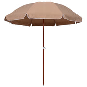 Ombrellone con Palo in Acciaio 240 cm Grigio Talpa cod mxl 22600