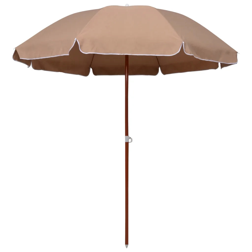 Ombrellone con Palo in Acciaio 240 cm Grigio Talpa cod mxl 22600