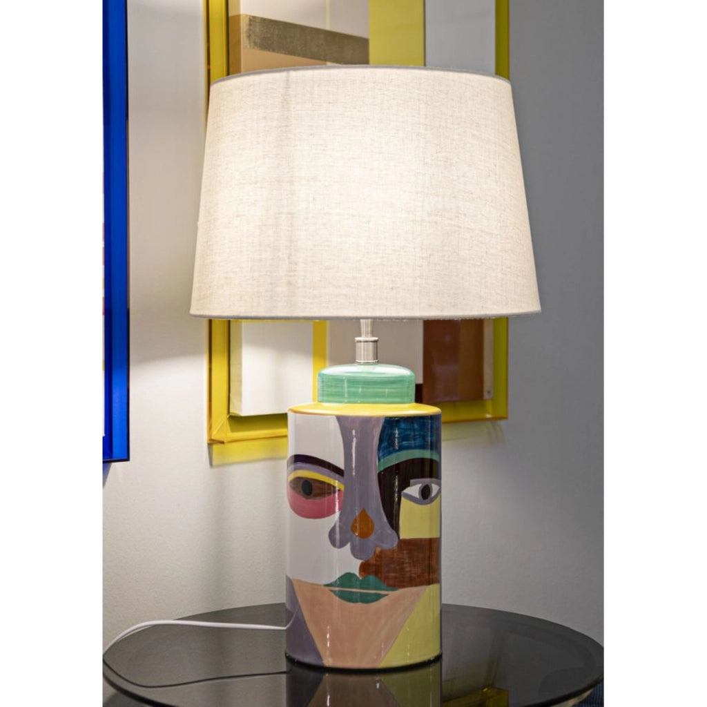 Lampada da Tavolo Astratto, Multicolore, Ceramica, 40x40x65 cm