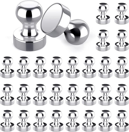 Magnetici forti 16×20mm in neodimio per pannelli magnetici, 32 pezzi, magneti superforti per pannelli magnetici, lavagne bianche, frigoriferi e ufficio
