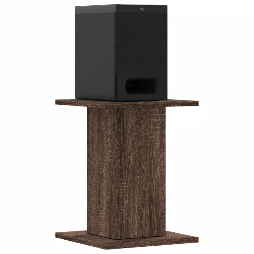 vidaXL Supporti Altoparlanti 2 pz Marrone 30x30x40cm Legno Multistrato