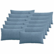 Federa 12 pcs ALMELO Blu 40 x 80 cm corduroy 914622