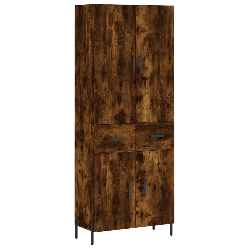 vidaXL Credenza Rovere Fumo  69,5x34x180 cm in Legno Multistrato