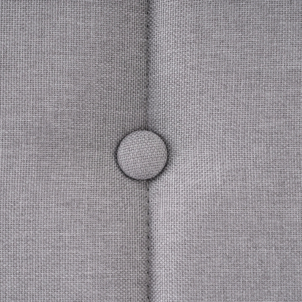 Letto imbottito grigio 90 x 200 cm con materasso, rete e ricarica USB-C