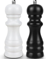 Molino da pepe e sale in legno versatile con 2 pietre da mola in ceramica, 65 cm