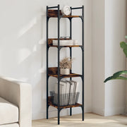 Libreria 4 Ripiani Rovere Fumo 35x30x138,5 cm Legno Multistrato 838850