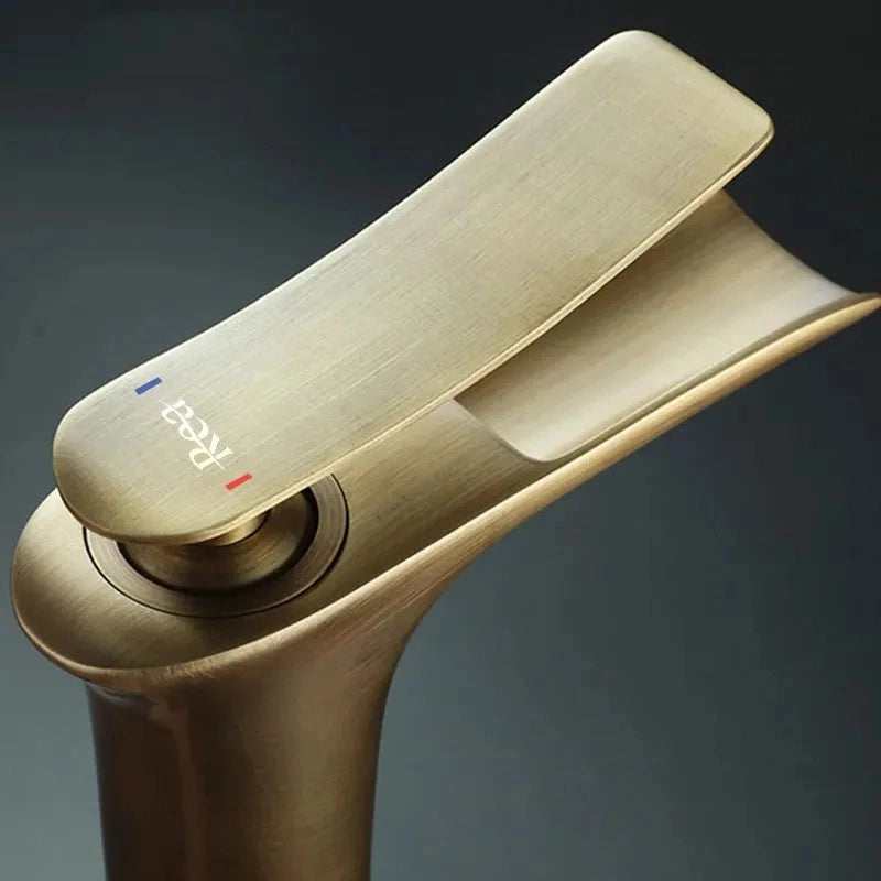 Rubinetto Da Lavabo Rea Laguna Antique Brush Gold High