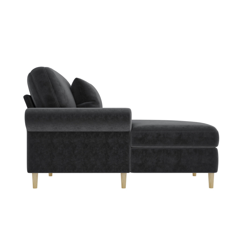 POLTRONA Relax reclinabile 133x87x90 cm Velluto Grigio