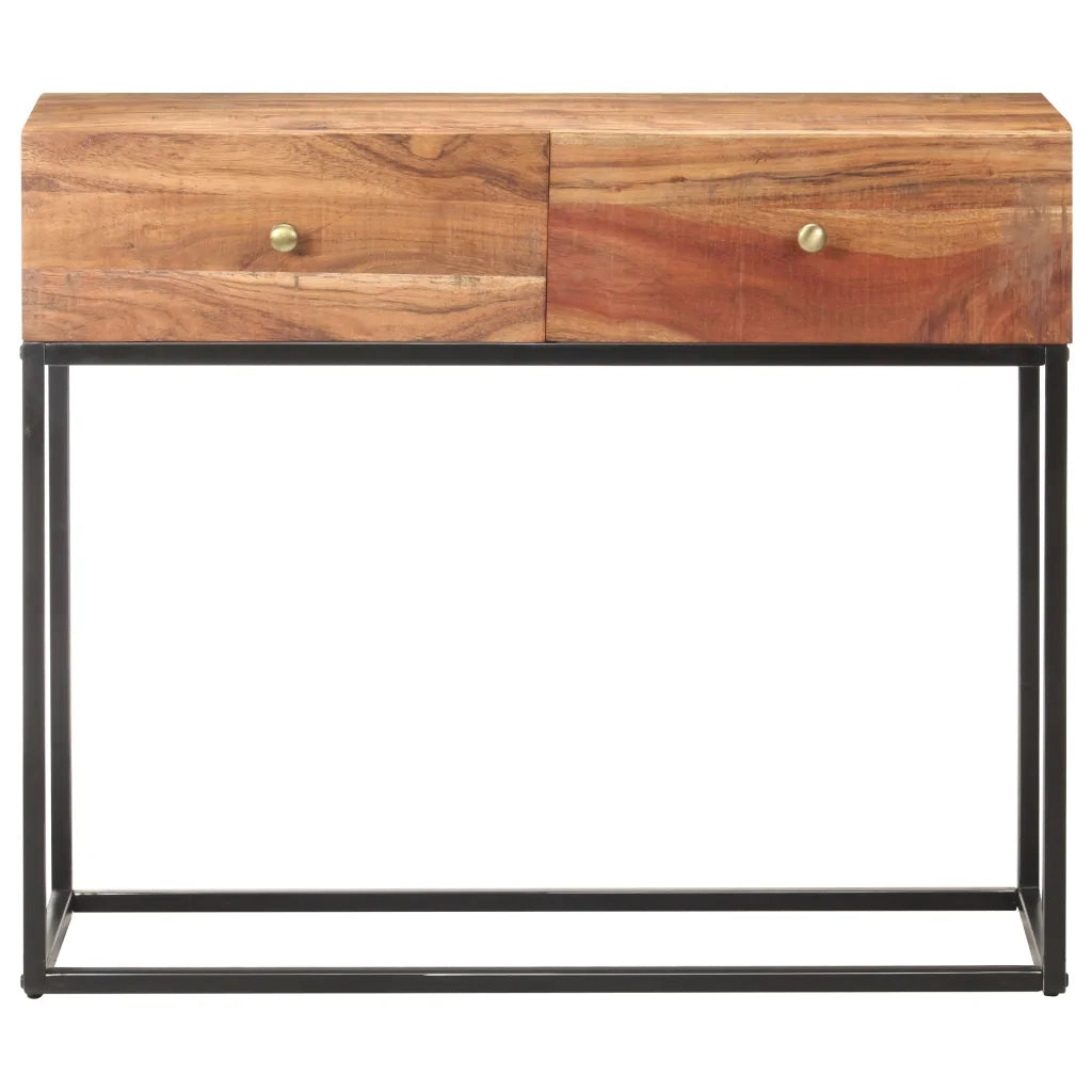 Tavolo Consolle 90x35x75 cm in Legno Grezzo di Acacia 320917