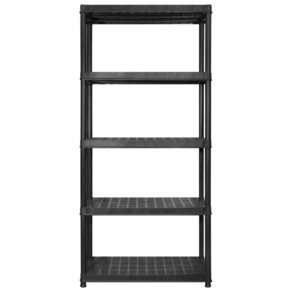 Scaffale a 5 Ripiani Nero 340x40x185 cm in Plastica CFW5352162