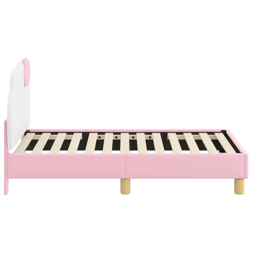 Struttura letto per bambini con testata Rosa 70 x 140 cm PU