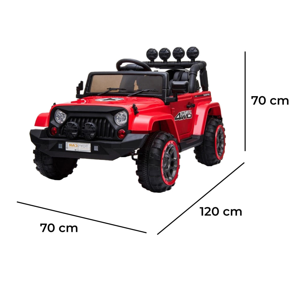 Macchina Elettrica per Bambini Fuoristrada Adventure 12V con Telecomando Rosso
