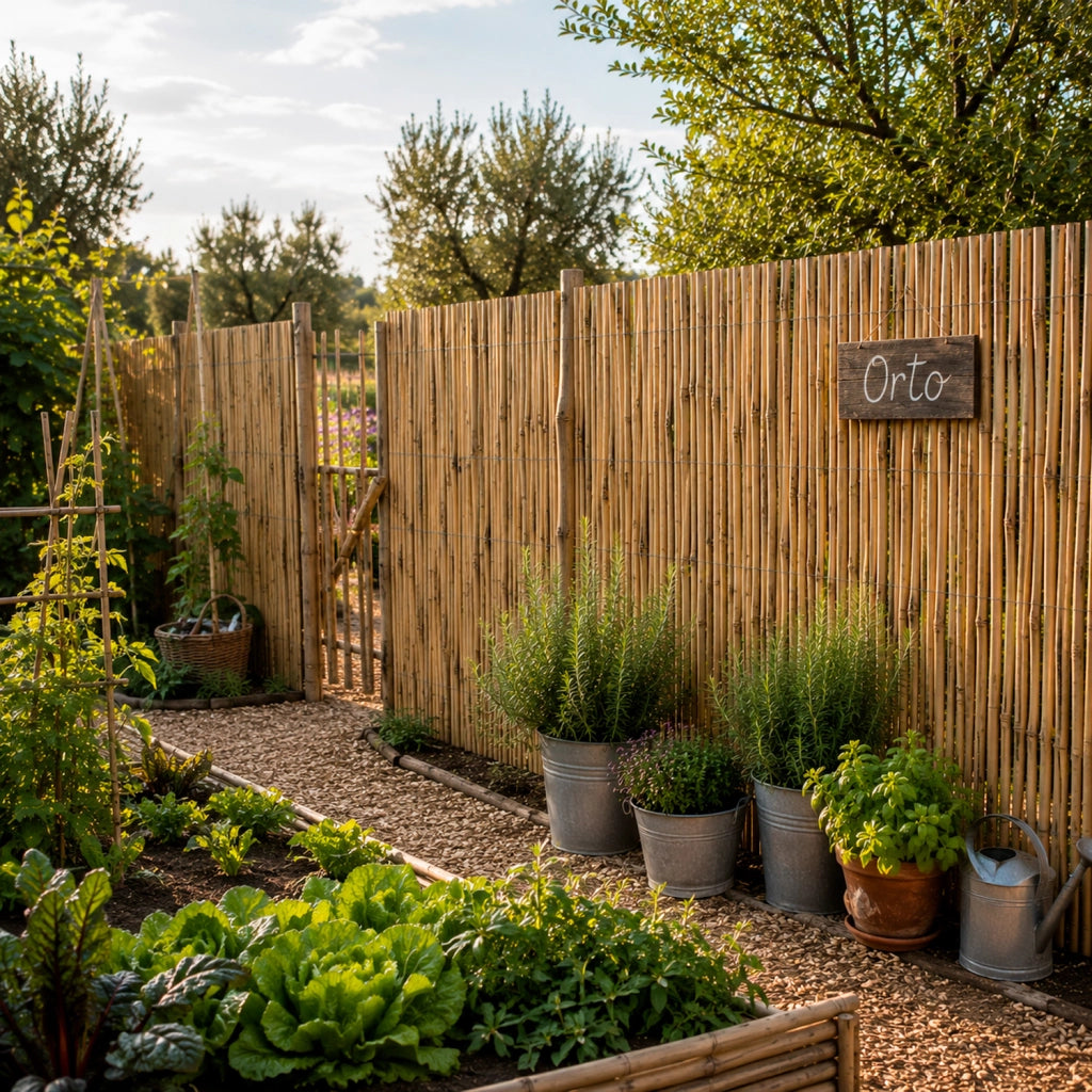 Arella In Bamboo Per Recinzione Ombreggiante Schermatura Privacy Da Esterno Resistente Decorativa Per Giardino Terrazzo Balcone 1.5x3 Metri