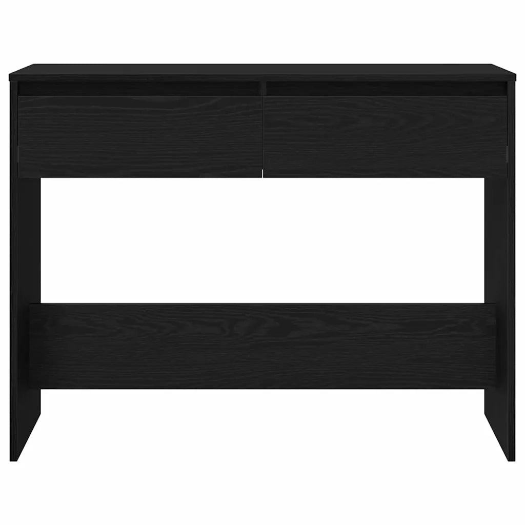 Tavolo consolle con cassetto Rovere Nero 100 x 35 x 76,5 cm 862708