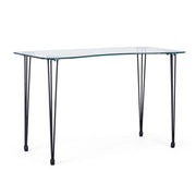 Scrivania in Vetro Temperato con Gambe in Acciaio Cromato - RADIANCE