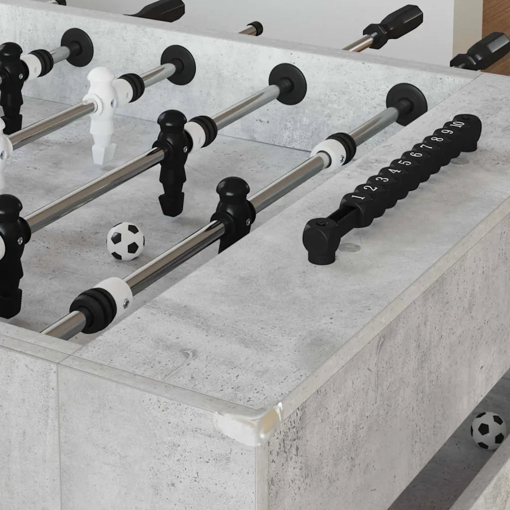 Tavolo da Foosball Grigio Cemento 146,5 x 74 x 85 cm CFW4666017