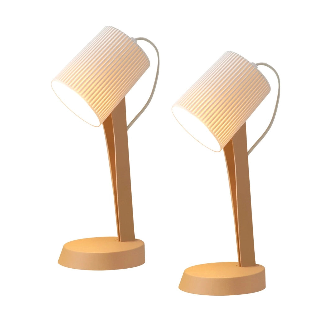 ZMH Lampada da Tavolo Marrone E14 Moderno Stile Country per Sala da Pranzo Senza Lampadine Set di 2 Pezzi
