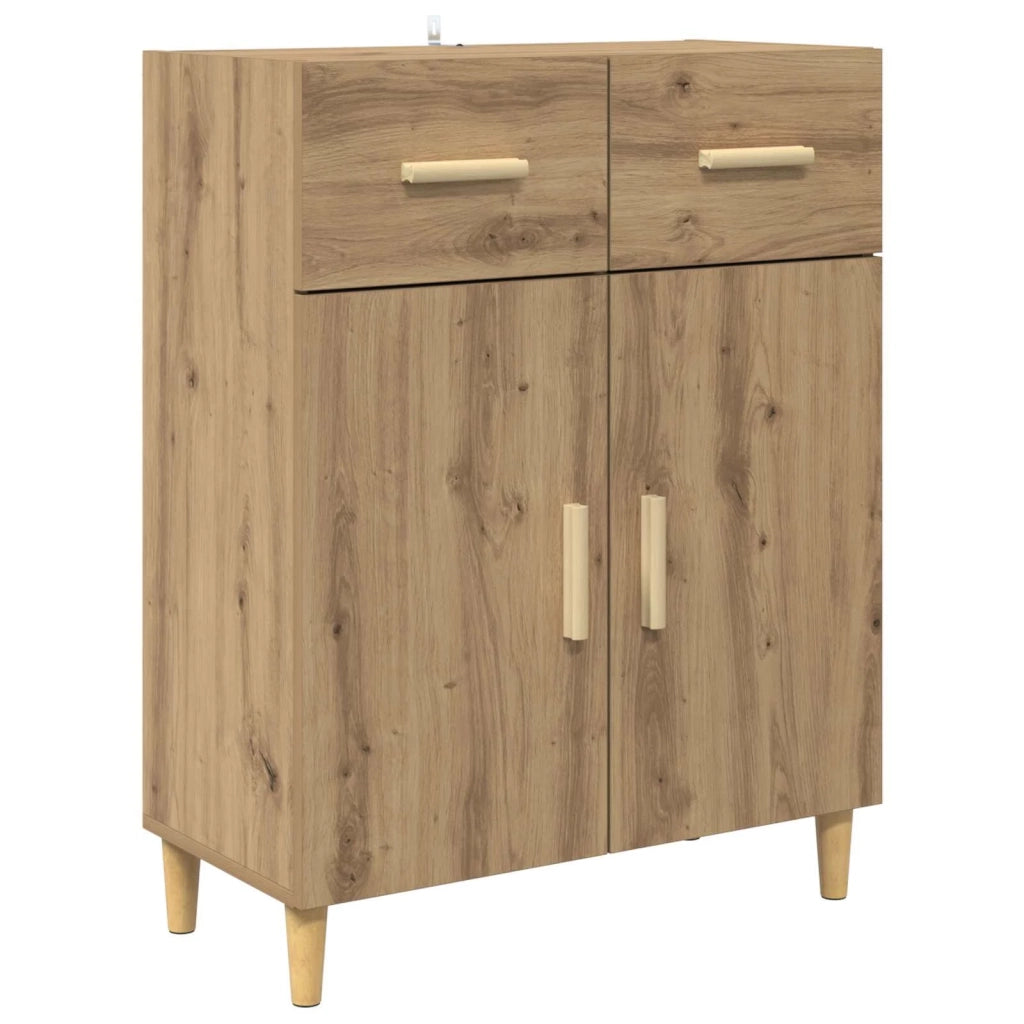 Credenza con Cassetto-Buffet-Armadio da cucina Rovere artigianale 69,5 x 34 x 180 cm 775658