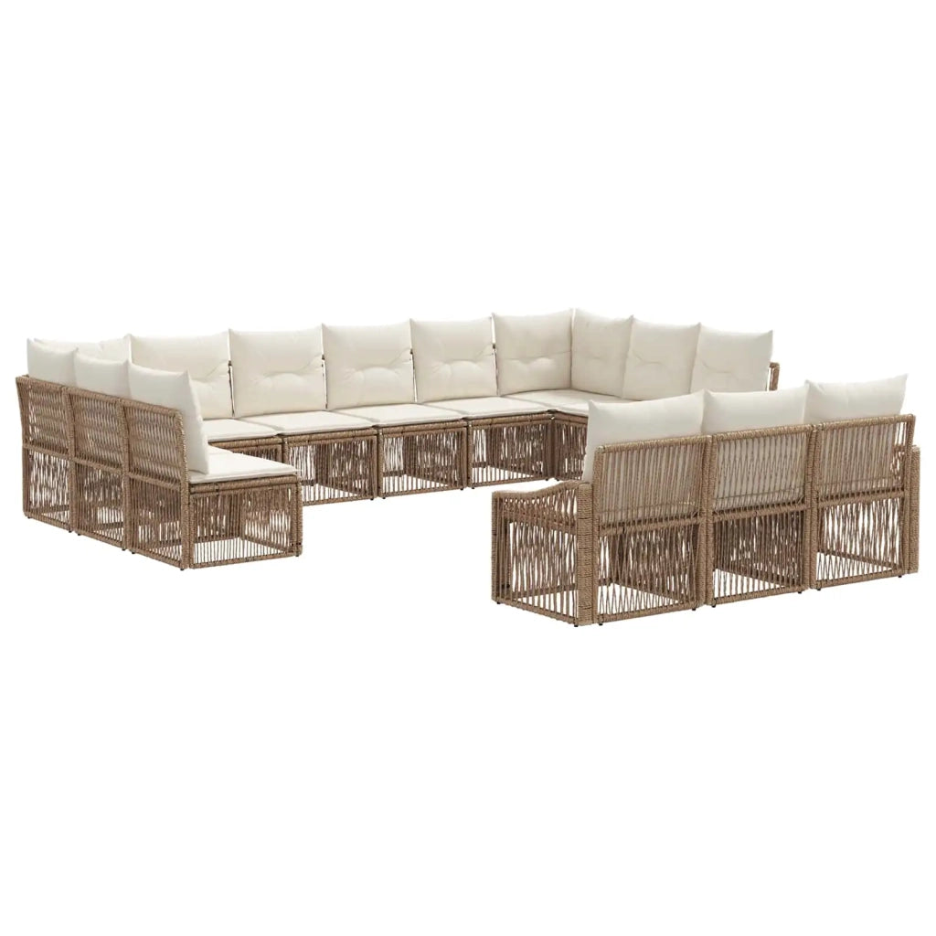 Set Divano da Giardino 13 pcs Beige polyrattan 3436158