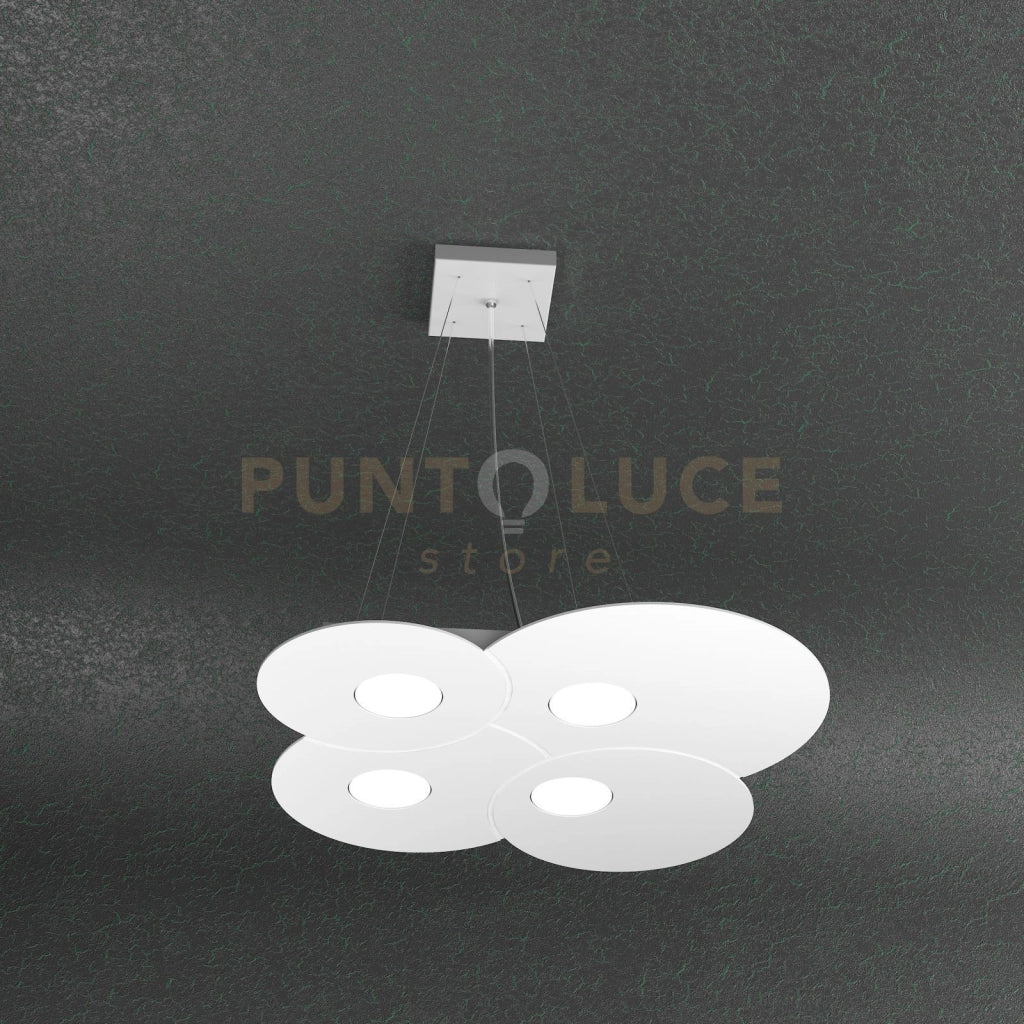 CLOUD SOSPENSIONE 4+2 LUCI BIEMISSIONE BIANCO 1128-S4+2-BI