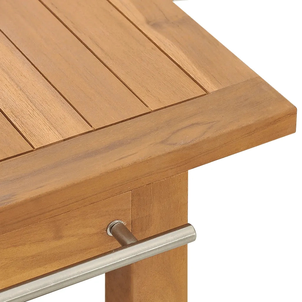 Vanità da Bagno in Legno Massello di Teak 132x45x75 cm 318482