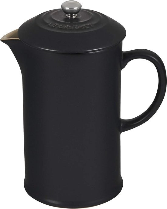 Filtro caffè con iniettore in acciaio inossidabile 800 ml, base in pietra, nera opaca, 750 ml