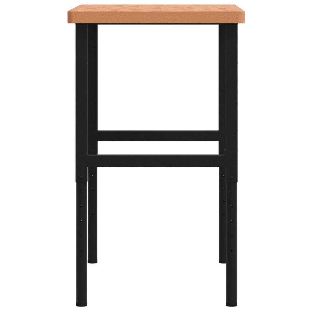 Banco Lavoro 100x60x(73-99,5) cm Legno di Faggio Rettangolare