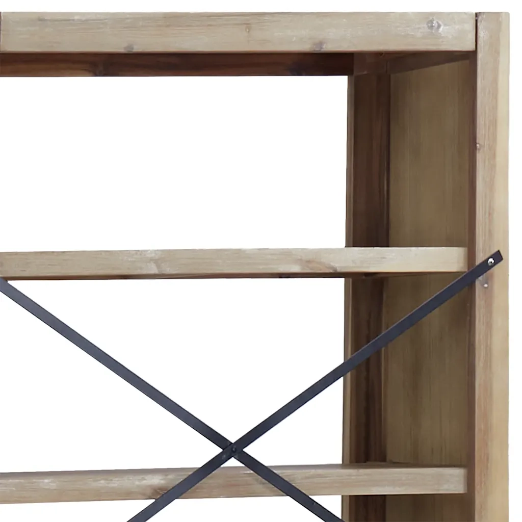 Libreria a 6 Ripiani-Scaffale per Libri-Mobile di Stoccaggio 80x30x170 cm in Legno Massello di Acacia
